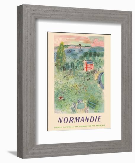 Normandie, France - SNCF (French National Railway Company)-Raoul Dufy-Framed Art Print