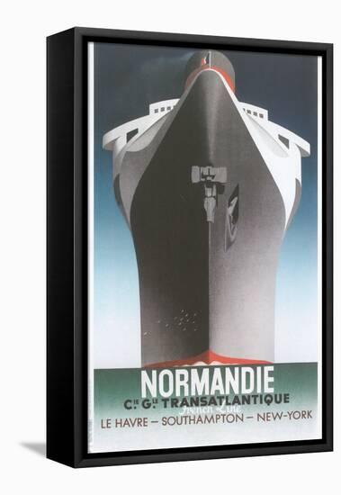 Normandie Ocean Liner-null-Framed Stretched Canvas