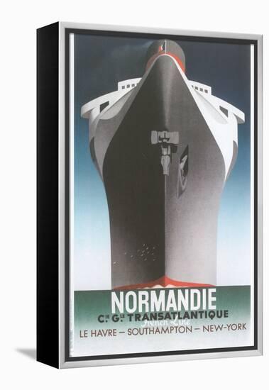 Normandie Ocean Liner-null-Framed Stretched Canvas