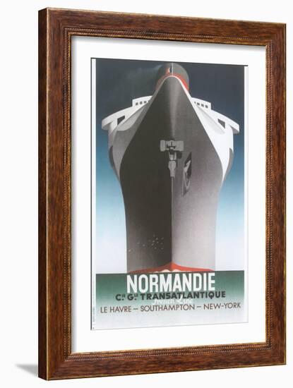 Normandie Ocean Liner-null-Framed Art Print