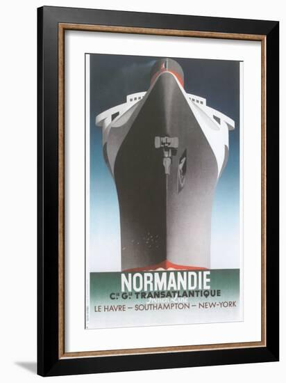Normandie Ocean Liner-null-Framed Art Print