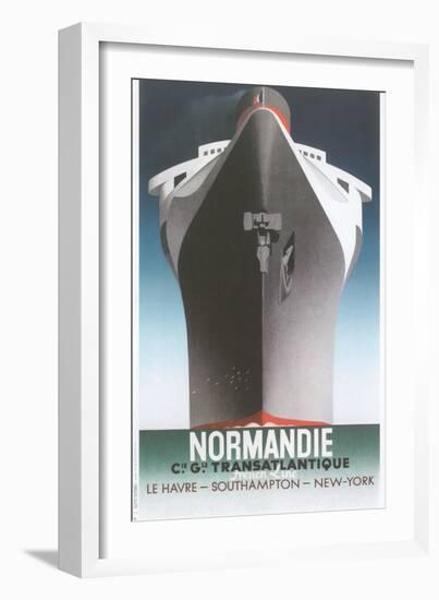 Normandie Ocean Liner-null-Framed Art Print