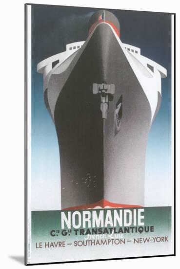 Normandie Ocean Liner-null-Mounted Art Print