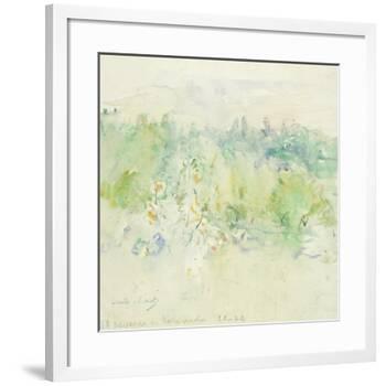 Normandy Landscape, 1880 (W/C on Paper)-Berthe Morisot-Framed Giclee Print