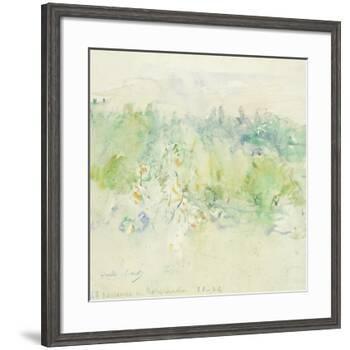 Normandy Landscape, 1880 (W/C on Paper)-Berthe Morisot-Framed Giclee Print