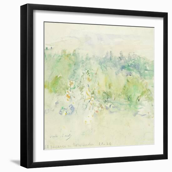 Normandy Landscape, 1880 (W/C on Paper)-Berthe Morisot-Framed Giclee Print