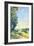 Normandy, Path on the Water, in the Evening at Sahurs-Alfred Sisley-Framed Art Print