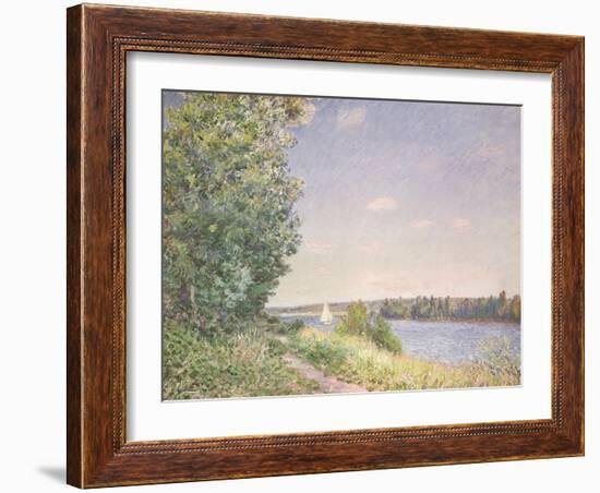 Normandy, the Water Path in the Evening, Sahurs, 1894-Alfred Sisley-Framed Giclee Print