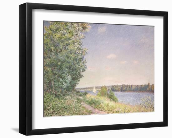 Normandy, the Water Path in the Evening, Sahurs, 1894-Alfred Sisley-Framed Giclee Print