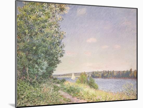 Normandy, the Water Path in the Evening, Sahurs, 1894-Alfred Sisley-Mounted Giclee Print