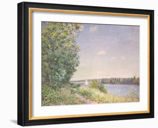 Normandy, the Water Path in the Evening, Sahurs, 1894-Alfred Sisley-Framed Giclee Print