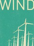 Retro Wind Turbines Illustration-norph-Art Print
