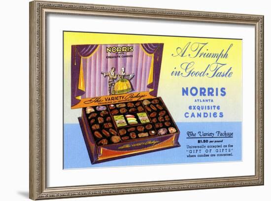 Norris Atlanta Exquisite Candies-Curt Teich & Company-Framed Art Print