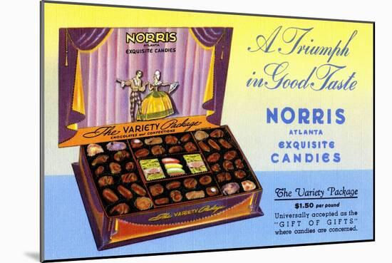 Norris Atlanta Exquisite Candies-Curt Teich & Company-Mounted Art Print