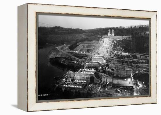 Norris Dam Being Built-null-Framed Premier Image Canvas