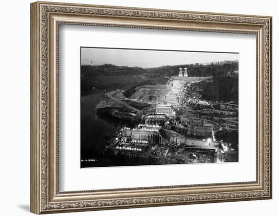 Norris Dam Being Built-null-Framed Photographic Print