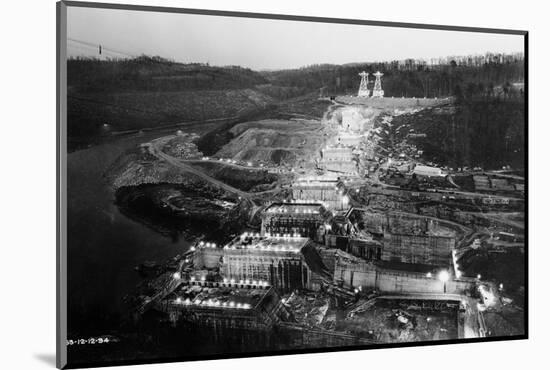 Norris Dam Being Built-null-Mounted Photographic Print