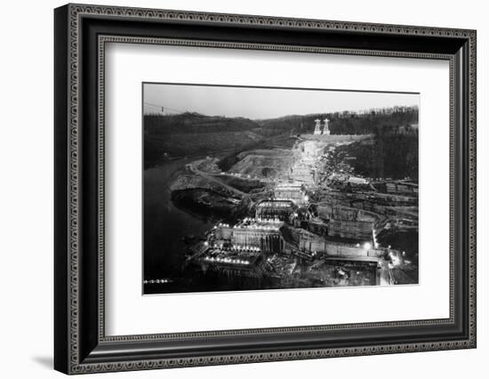 Norris Dam Being Built-null-Framed Photographic Print