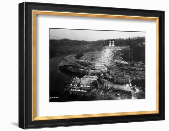 Norris Dam Being Built-null-Framed Photographic Print