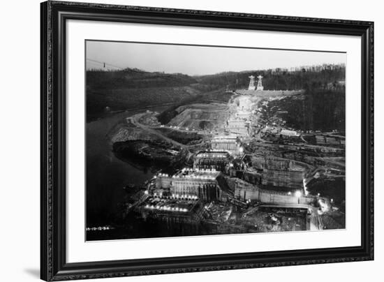 Norris Dam Being Built-null-Framed Photographic Print