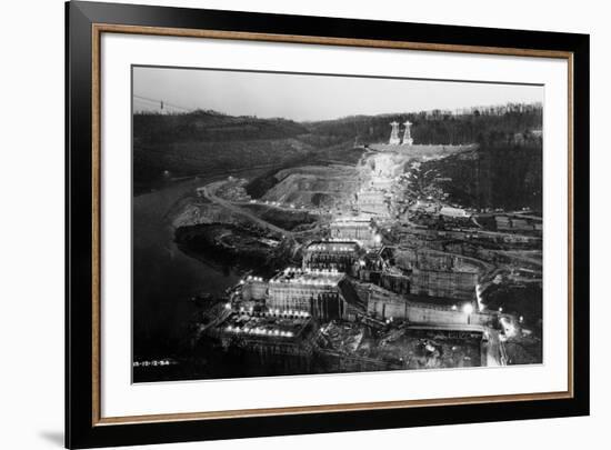 Norris Dam Being Built-null-Framed Photographic Print