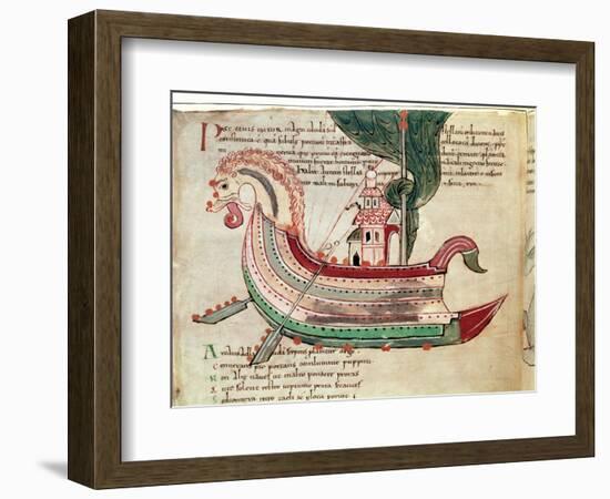 Norse Dragon-Prowed Ship, C10th Century-null-Framed Giclee Print