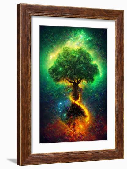 Norse Tree of Life-null-Framed Art Print