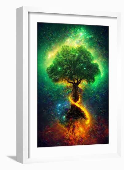 Norse Tree of Life-null-Framed Art Print