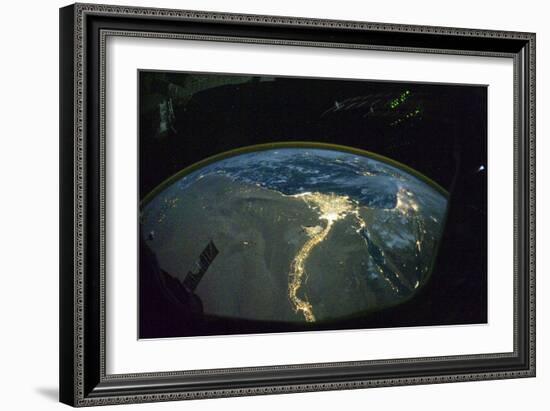 North Africa At Night, ISS Image-null-Framed Photographic Print