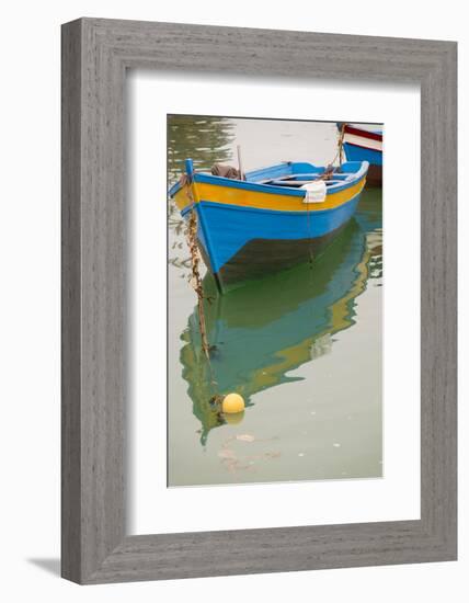 North Africa, Morocco, Rabat, Sale, fishing boats anchored at the mouth of the Bou Regreg river.-Emily Wilson-Framed Photographic Print