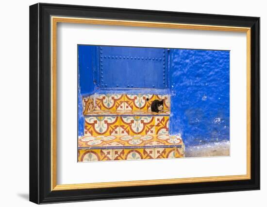 North Africa, Morocco, Traiditoional Moroccan architecture of Chefchaouen.-Emily Wilson-Framed Photographic Print