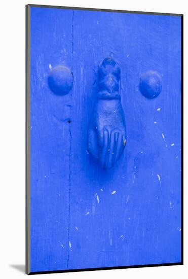 North Africa, Morocco, Traiditoional Moroccan door detail of Chefchaouen.-Emily Wilson-Mounted Photographic Print