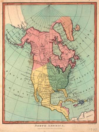 'North America, 1790' Giclee Print - J. Wilkes | Art.com