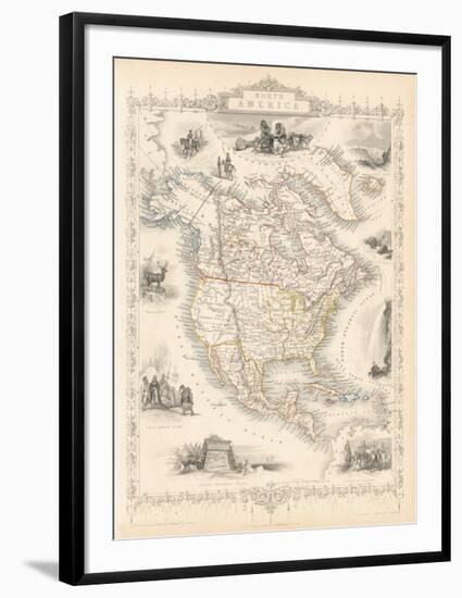 North America, 1851-John Tallis-Framed Premium Giclee Print