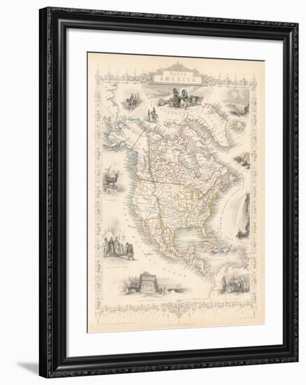 North America, 1851-John Tallis-Framed Premium Giclee Print