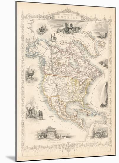 North America, 1851-John Tallis-Mounted Premium Giclee Print