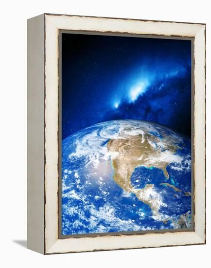 North America And the Milky Way-Detlev Van Ravenswaay-Framed Premier Image Canvas