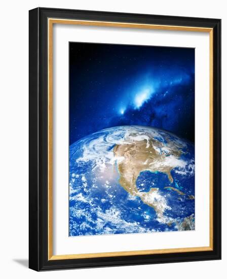 North America And the Milky Way-Detlev Van Ravenswaay-Framed Photographic Print