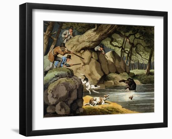 North America Bear Hunt-Samuel Howitt-Framed Giclee Print