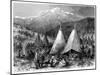 North America Indian Encampment in Oklahoma, 1889-null-Mounted Giclee Print