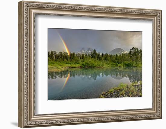 North America, the Usa, Alaska, Scenery, Rainbow,-Bernd Rommelt-Framed Photographic Print