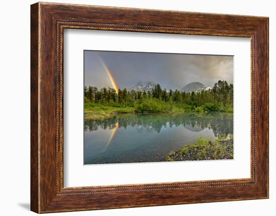 North America, the Usa, Alaska, Scenery, Rainbow,-Bernd Rommelt-Framed Photographic Print