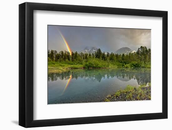 North America, the Usa, Alaska, Scenery, Rainbow,-Bernd Rommelt-Framed Photographic Print
