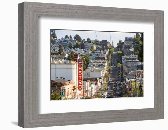 North America, USA, America, California, San Francisco, Aerial view of Castro street and the surrou-Jordan Banks-Framed Photographic Print
