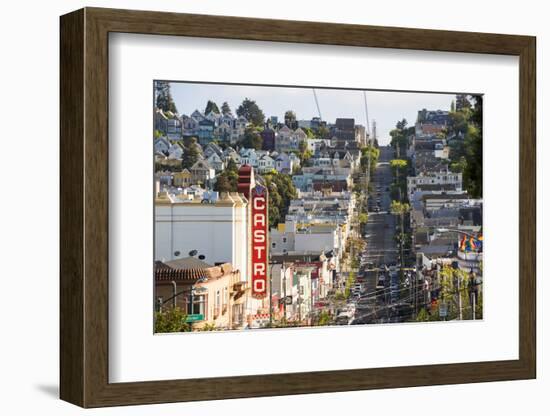 North America, USA, America, California, San Francisco, Aerial view of Castro street and the surrou-Jordan Banks-Framed Photographic Print