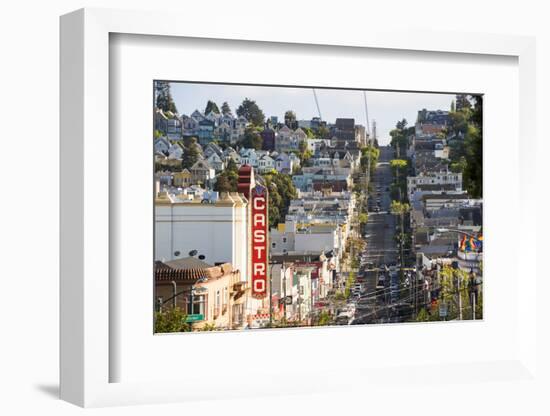 North America, USA, America, California, San Francisco, Aerial view of Castro street and the surrou-Jordan Banks-Framed Photographic Print