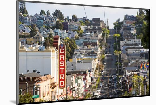 North America, USA, America, California, San Francisco, Aerial view of Castro street and the surrou-Jordan Banks-Mounted Photographic Print