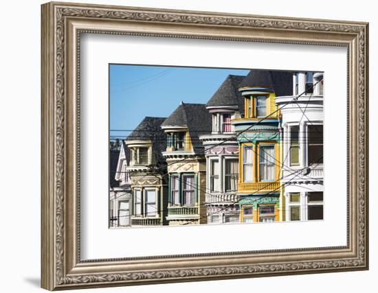 North America, USA, America, California, San Francisco. colurful house in Height & Ashbury-Jordan Banks-Framed Photographic Print