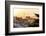 North America, USA, America, California, San Francisco, Dusk over the Golden Gate bridge and San Fr-Jordan Banks-Framed Photographic Print