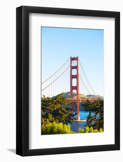 North America, USA, America, California, San Francisco, Golden Gate bridge from the welcome centre-Jordan Banks-Framed Photographic Print